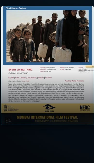 Every Living Thing — MIFF film library board